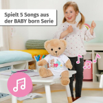Baby born laulev karu, pehme karu helifunktsiooniga, valge romper ja liigutatavad k&auml;ed ja jalad, lastele alates 2. eluaastast, laulab 5 saksa laulu sarjast, 837962 Zapf Creation