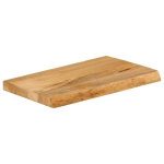 lauaplaat，Lauapind，Laua peal, naturaalse servaga, 40x20x3,8 cm, mangopuit CFE628906