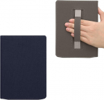 Kwmobile klapp&uuml;mbris, &uuml;hildub pocketbook inkpad 4 / color 3 / color 2 / vivlio inkpad 4 / inkpad color 3 - l&otilde;uendist &uuml;mbris - e-lugeri kaitse&uuml;mbris aasaga, tumesinine