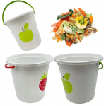 Plastikust &auml;mber kaanega, mahuti koorimiseks, k&ouml;&ouml;gi bioj&auml;&auml;tmetele 2l