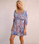 Molly Bracken Naiste kleit T1978DE*01, valge/sinine 3542915002757, M
