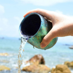 Titaanist joogitops, 220 ml titaanist joogitops, kahekordse seinaga titaanist reisikruus