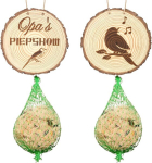 Lhoest 6 kingituse komplekt parimale vanaisale, vanaisa aia kingitus s&uuml;nnip&auml;evaks, valmistatud puidust, kahepoolne muster, rasvapallihoidja 5 v&otilde;rkkotiga, linnus&ouml;&ouml;tja metsikutele lindudele, vanaisa "beep Show" rippuv