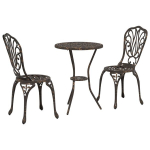 3-osaline aia bistroo komplekt pronksist valatud alumiiniumist CFE713214