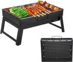 Roimoe s&ouml;egrillid bbq kaasaskantav lauagrill matkagrill piknikugrill eemaldatavad bbq grillid kokkupandav grill mini grill v&auml;literrassile matkamiseks (suur) must