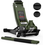 H&uuml;drauliline k&auml;ru tungraud 3t madal t&otilde;stek&otilde;rgus 75-505 mm 2 x kummipatjadega professionaalne k&auml;ru tungraud h&uuml;drauliline 360&deg; rataste t&otilde;stuk teliku alus (roheline)