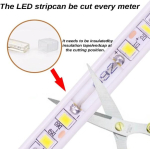 Pcning 220 V 230 V 120 Led/m Led riba, 5730 valgusriba, 3 m Ip67 veekindel Led riba 3000 K soe valge