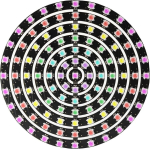 Treedix 109 led 7 r&otilde;ngaga 5050 rgb led r&otilde;ngaslamp 109 piksli led-maatriks adresseeritav t&auml;is unistuste v&auml;rv dc 5v &uuml;hilduv arduino ja raspberry pi-ga
