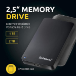 Intenso Memory Drive 1tb v&auml;line k&otilde;vaketas koos kotiga (6.4 cm (2.5 tolli), 5400rpm, 8mb vahem&auml;lu, Usb 3.0) must