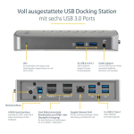 StarTech.com USB-C/USB-A dokk - 2 HDMI & DisplayPort, 6 USB 5Gbps