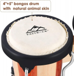 Eastrock Bongo trummikomplekt, 4" ja 5" t&auml;iskasvanutele, algajatele, professionaalidele, h&auml;&auml;lestatavad puidust ja metallist l&ouml;&ouml;kpillid koos h&auml;&auml;lestusv&otilde;tmega