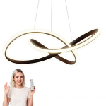 Moodne must LED rippvalgusti puldiga &ndash; 3 valgusv&auml;rvi laelamp