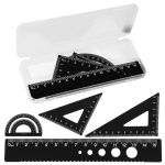 Alumiiniumisulamist geomeetria t&ouml;&ouml;riistakomplekt: 15 cm joonlaud, joonistaja