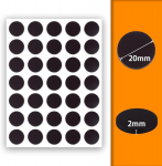 Augshy 105 tk 20 mm &uuml;mmargused magnetid, isekleepuvad tugevad magnetilised plaadid, isekleepuv magnetlint, isekleepuvad magnetid liimimiseks kontorisse, kooli, koju