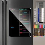 Ninyoon igan&auml;dalane toiduplaanija-kalender k&uuml;lmkapile, magnetiline akr&uuml;&uuml;lmen&uuml;&uuml; tahvel 6 markeeringu, 6 riputusseadme ja 6 tihendiga - 1 komplekt (must - 30 x 40 cm - igan&auml;dalane)