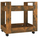 Monitori hoidja Zakito riiul laua alla - puidup&otilde;hine materjal, 60x45x60 cm, v&auml;rvus: suitsune