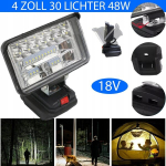 T&ouml;&ouml;valgusti 30 Led 48w halogeenprožektor 18v Usb liidestega