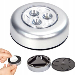 V&auml;ike juhtmevaba 3 Led lamp, isekleepuv, patareitoitega, puutetundlik, v&otilde;imas