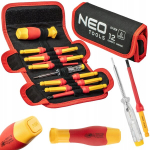 Neo kruvikeeraja otsikute komplekt elektrikule 1000v 12 tk koos hoidikuga 01-308