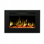 Elektriline 3d Led kamin Majestic 26 must 66cm k&uuml;ttefunktsiooniga Aflamo