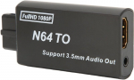 1080p N64 kuni Hdmi konverter, Plug and Play videoadapter kadudeta signaali konverteerimiseks, &uuml;hildub Pal Ntsc kuvarežiimidega