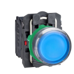 Schneider Xb5aw36b5 Sinine lame valgustusega nupp 1nc + 1nc Nupp Led 24v Ac/dc