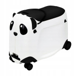 Laste kohver rataste ja istmega, panda