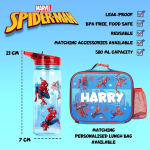 Marvel Spiderman plastpudel &otilde;lek&otilde;rrega, Bpa-vaba, 591 ml, kooli veepudel poistele, 100% lekkekindel, vastupidav superkangelase pudel
