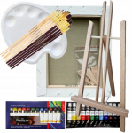 Maalikomplekt pintslid akr&uuml;&uuml;lv&auml;rvid N3 molbert