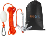 Begrit 0,7 kg kokkupandav ankur, tsingitud ankrukomplekt koos 10 m rebenemiskindla ankrun&ouml;&ouml;riga, l&auml;bim&otilde;&otilde;t 6 mm ja ankrupoid pallikomplekt (h&otilde;bedane)