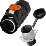 Swthm Trolling Motor pistikupesa komplekt, 2 haruga merepistik ja pesa Ip67 veekindel 12/24/36/48v Trolling Motor toitepistik merepaadi trollingmootoritele