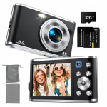 Digitaalne fotoaparaat 48mp 4k 1080p selfie-kaamera + 32gb kaart