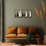 Metallist seinadekoratsioon, 40 x 91 x 5 cm