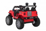 Topelt laste elektriauto Jeep Off Road 4x4, punane