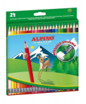 V&auml;rvilised pliiatsid Alpino Erasable, 24 v&auml;rvi