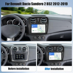 Oiliehu 2g + 64g Android 13 autoraadio Renault Dacia Sandero 2 B52 2012-2019 jaoks juhtmevaba Carplay Android Auto 9-tollise Ips-ekraaniga autoraadio Gps Wifi Bluetooth Mirror Link Fm Rds Swc Eq tagurdusfunktsiooniga