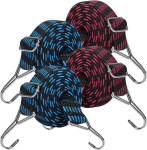 Elastsed konksudega rihmad, 4 tk, 100 cm, lai kummist pingutusrihm