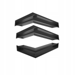 Kaminav&otilde;re Kratki Luft Must 9x60x40 Vasakpoolne ventilatsiooniv&otilde;re Komplekt 3tk