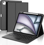 Jademall Klaviatuur Ipad Air 13 - Juhtmevaba klaviatuur puuteplaadiga Ipad Air 13 m2 2024/air 13 m3 2025 jaoks, kaitse&uuml;mbris pliiatsi hoidjaga
