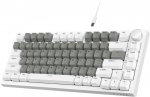 Ajazz Ak820 75% Tkl mehaaniline klaviatuur, kiirvahetusl&uuml;litid, valge tuli