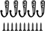 5 tk. mustad riidekonksud seinale