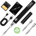 Tronisky jootekolvi komplekt, usb akutoitel jootekolb 3 temperatuuri reguleerimisega 330&deg;c - 450&deg;c, professionaalne ohutu jootekolvi komplekt elektrit&ouml;&ouml;deks 3 jootekolvi otsikuga, jootekolb