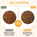 Koerte aeglase s&ouml;&ouml;mise kauss, libisemisvastane kauss koertele ja kassidele, aeglase s&ouml;&ouml;tmise silikoonist siset&uuml;kk, v&auml;hendab liigset s&ouml;&ouml;mist, iminappadega ja saab l&otilde;igata, ideaalne kuivale ja m&auml;rjale toidule