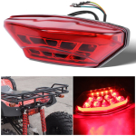 Mootorratta tarvikud Mootorratta LED-tagapidurituli numbrim&auml;rgi lamp p&auml;evas&otilde;idutuli, 1 tk Red Shell