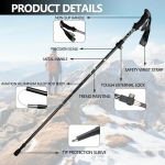 Aonat matkakepid, k&otilde;nnikeppid, reguleeritavad 110-125 cm, trekkingukepid, k&otilde;nnikeppid, kokkupandavad matkakepid, teleskoop, &uuml;likerged trekkingukepid, kokkupandavad, reguleeritavad