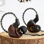 Keephifi Ccz Coffee Bean k&otilde;rvaklapid, 10 mm topeltmagnetilise vooluringiga Dd k&otilde;rvasisene monitor selge heli jaoks koos eemaldatava juhtmega peakomplektiga Hifi Bass Game Sport (pruun, ilma mikrofonita)