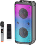 Tamproad kaasaskantav bluetooth k&otilde;lar subwooferiga, 80w v&otilde;imas tipp, suur juhtmevaba bluetooth boombox stereoheli, mikrofoni ja led-valgustitega, v&auml;litingimustes kasutamiseks kodus, peol