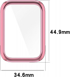 Ftrongrt &uuml;mbris, &uuml;hildub Xiaomi Smart Band 9 Pro-ga, kriimustuskindel, galvaniseeritud, k&otilde;ikeh&otilde;lmav Tpu kella kaitse&uuml;mbris, &uuml;hildub Xiaomi Smart Band 9 Pro-ga. Roosa
