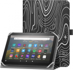 Hoyixi universaalne &uuml;mbris 7-8 tollisele tahvelarvutile Fire Hd 8 / Fire Hd 8 Plus koos aluse, folio ja k&auml;erihmaga, kaitse&uuml;mbris 7-8 tollisele Samsung Lenovo Android tahvelarvutile - Mountain Black