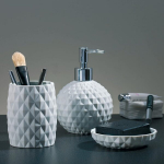 Spirella Alison seebialus, dekoratiivne vannitoavarustus, portselanist seebialus, m&otilde;&otilde;dud: 11 x 2,6 cm, matt valge